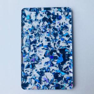 Quality Blue Glitter PMMA Acrylic Sheet Panel For Furniture Decoration wholesale