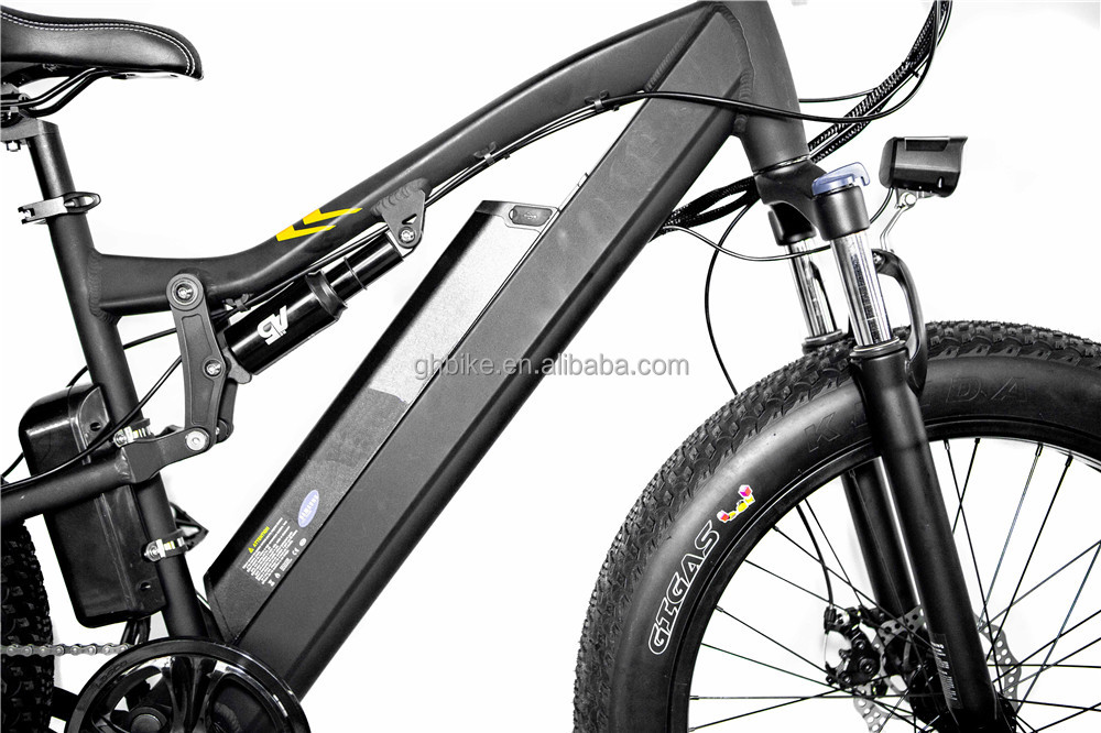 26*2.2 Kenda Tire 48V 17AH Full Suspension Electric Mountain Bike 1000W BaFang Motor