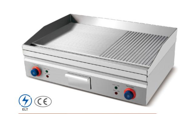 Commercial Electric Silver Stainless Steel Griddle for Cooking Various Foods at