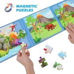 Dinosaur Wooden Magnetic Puzzles For Toddlers 3 5 6 Year Olds 2 - 20 Pieces