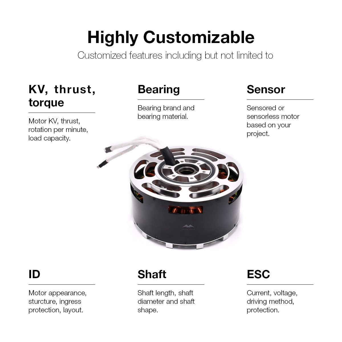 240110 Powerful Heavy Payload Motor For Multirotor Drone With 180kg Thrust