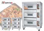 220v Gas Industrial Baking Oven Stainless Steel Three Layer Three Tray