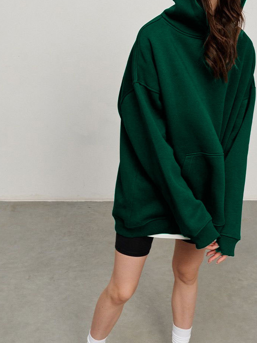 Women's Casual Hoodie Terry Fabric and Breathable for Autumn/Winter Plus Fleece