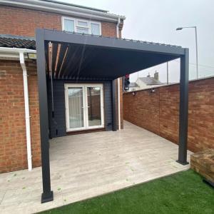 Quality 5x3m Aluminum Louvered Pergola Villa Garden Landscape Leisure Shading Gazebo wholesale