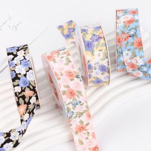 Quality Floral Blossom Printed Cotton Ribbon 25mm Personalized Gift Ribbon wholesale