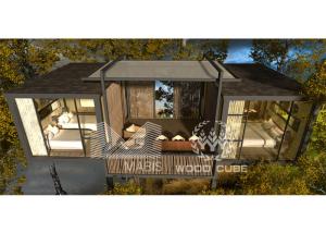 Quality Fast Construction Prefab Wooden Homes , Fireproof 2 Bedroom Prefab House wholesale