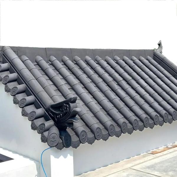 Chinese Traditional Yin Yang Plastic Tile Roof Shingle Korean Roofing Sheet Pvc