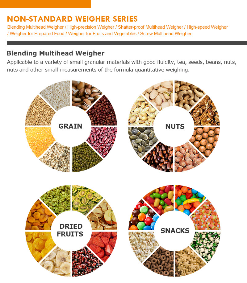 High Quality And High-Precision Fruit Combination Weighing Orange Multi Head Weigher Series