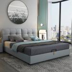 Luxury Leather White Bed Modern Soft Art Hotel Room Bed