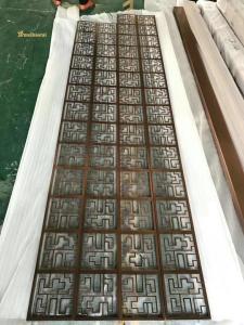 Quality Bronze Stainless Steel Room Divider , SUS304 3m Metal Screen Room Divider wholesale