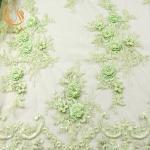 Creative Handmade Lace Fabric Beaded 3D Embroidery Bridal Lace Appliques
