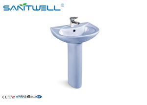 Quality Ttwo pieces bathroom pedestal basins , ceramic wash basin OEM wholesale