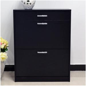 Quality Three Door 12KG 80cm height Wood Shoe Organizer Cabinet wholesale