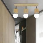 Nordic Modern Wood Square Ceiling Lights for Living Room Kitchen Porch Aisle