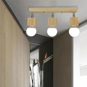 Quality Nordic Modern Wood Square Ceiling Lights for Living Room Kitchen Porch Aisle corridor decor ceiling lamp(WH-WA-55) wholesale