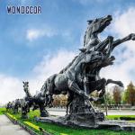 Metal Brass Bronze Horse Sculpture 225cm For Garden Decoration