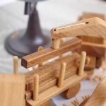 Handcrafted Handmade Wooden Train Set Baby Birthday Gift Crack Resistant