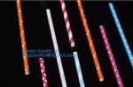 Biodegradable Eco Friendly Dinnerware Polka Dot Striped Paper Straw / Kraft