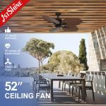 Low Noise Decorative Tropical 5 Blades Ceiling Fan Large Airflow Energy Saving