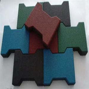 Quality Dog Bone Shaped Rubber Sports Flooring , Sports Flooring Interlocking Tiles wholesale