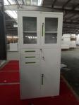 China K/D glass door steel cupboard cabinet FYD-W002, H900XW900XD400 mm,white