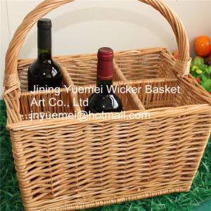 Quality 2016 wicker handle basket wicker redwine basket wicker picnic basket wholesale