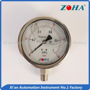 Quality Oil Industry Stainless Steel Pressure Gauge With Aluminum Black Pointer wholesale
