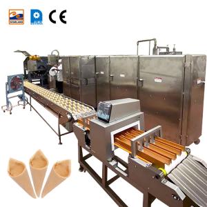 Quality Stainless Steel Rolled Sugar Cone Machine 33 Baking Plates 5m Long wholesale