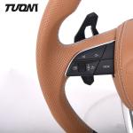 Q3 Q5 Audi Matte Carbon Fiber Steering Wheel Orange Perforated Leather
