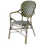 1.5mm Aluminum Frame Material Weatherproof Bistro Dining Chairs
