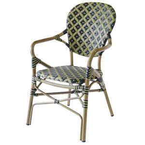 Quality 1.5mm Aluminum Frame Material Weatherproof Bistro Dining Chairs wholesale