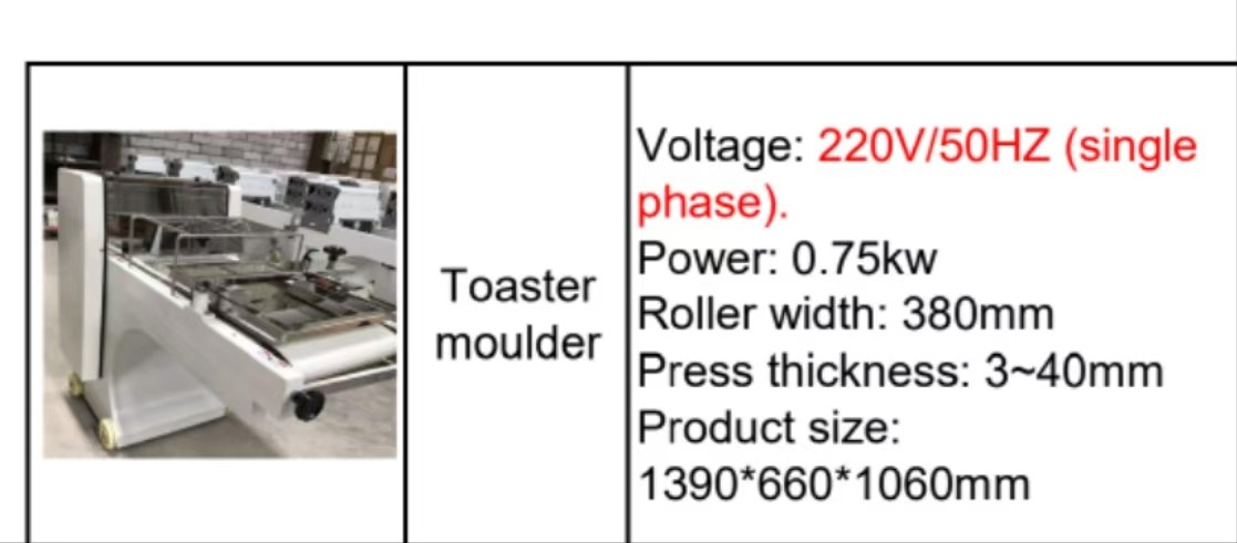 Electric Toaster Moulder Machine for Commercial