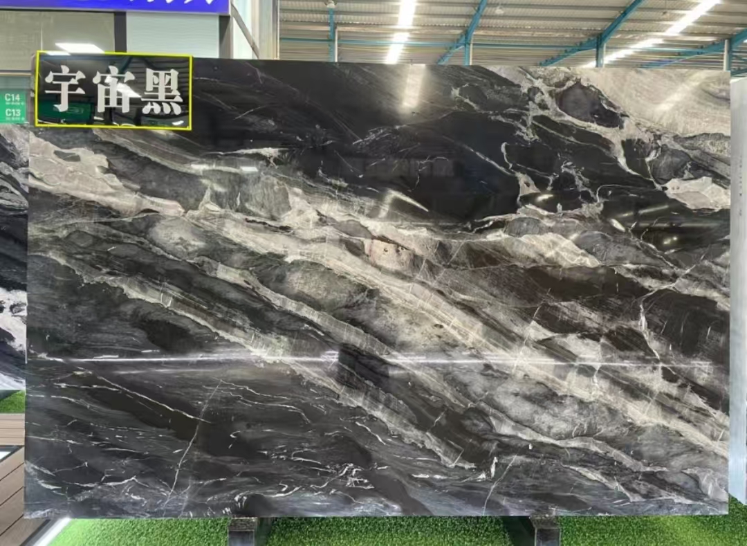 Modern Cosmic Black Granite Polished for Interior Kitchen Counter Tops and Wall Panel