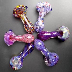 Quality OEM Handblown 4 Inch Glow Smoking Spoon Pipe wholesale