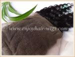 Lace top closure 4''x4'' ,malaysian virgin hair natural color deep wave 10''-24'