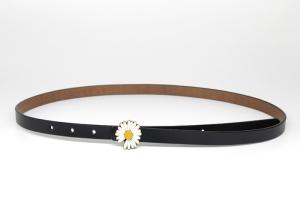 Quality Women Casual 15mm Cowhide Leather Daisy Buckle Belt wholesale