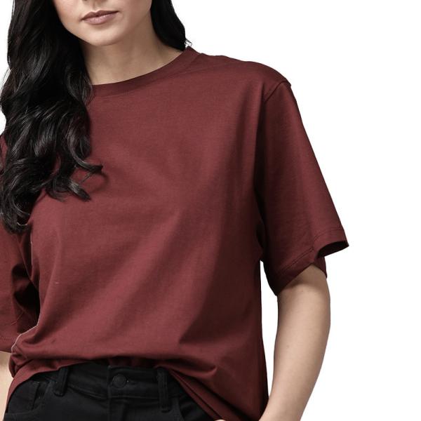 Quick Dry Short Sleeves 100% Cotton Loose Fit Slim T-Shirt for Women Custom