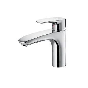 Quality Basin Faucet Washroom Mall Hotel Bathroom Hot Cold Water Mixer Tap Brass Wash Basin Faucets wholesale