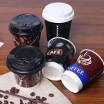 Hollow 12oz 8oz Double Walled Paper Coffee Cups Heat protection