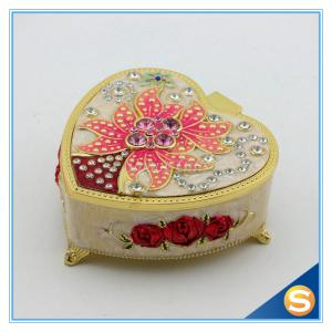 Quality Promotion Gift Metal Zinc Alloy Jewelry Box with Mirror wholesale