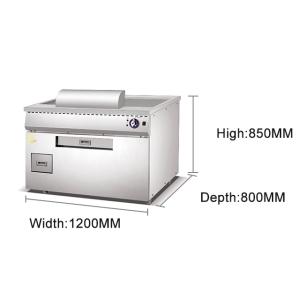 Quality Gas Teppanyaki Cooking Equipment 10kw LPG 2800Pa Heavy Duty Japanese Griddle Grill wholesale