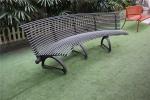 Custom Curved Outdoor Metal Benches For Bus Stop Park Street