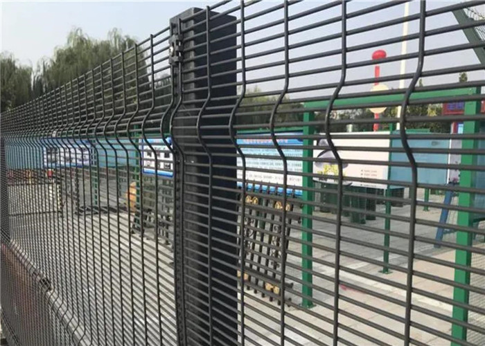 Green Galvanized 358 Anti Climb ClearVu Invisible Wall Fence Panels Powder Coated