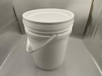 Series 5 Plastic Round Buckets white,tangerine 4L