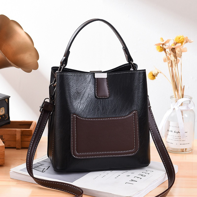 Retro Pink Small PU Leather Casual Teenager Ladies Shoulder Bag for Fashionable Women