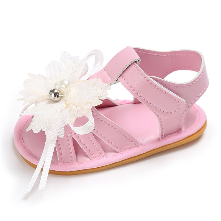 New designed Sandals Anti-slip Flower Wedding party Princess Toddlers Baby shoes