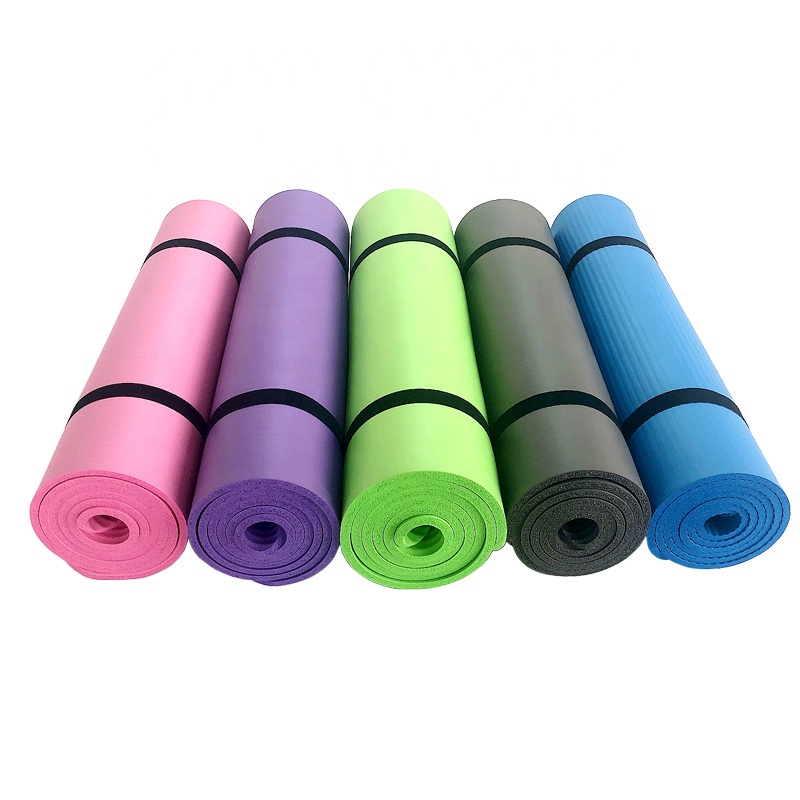 10MM 0.61M Workout Exercise Mat Thick Non Slip For Women Latex Free TPE Suede