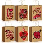 Custom Logo Valentine's Day Type Love Gift Packaging Shopping Paper Bags for