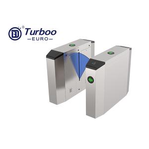 Quality Pedestrian Flap Barrier Turnstile Automatic Fingerprint Waist High PC Acrylic Arm wholesale