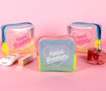 SGS Transparent Cosmetic Pouch , 0.2mm BRC Clear PVC Makeup Bag